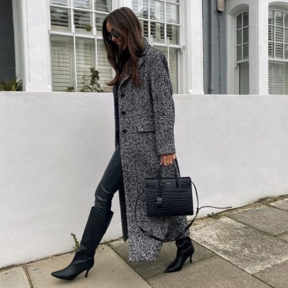 Mango x Pernille Wool Blend Flecked Limited Coat New - Picture 3 of 13